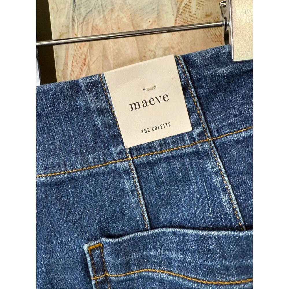 Anthropologie The Colette Denim Cropped Wide-Leg Jeans by Maeve Size 28 - Picture 9 of 9